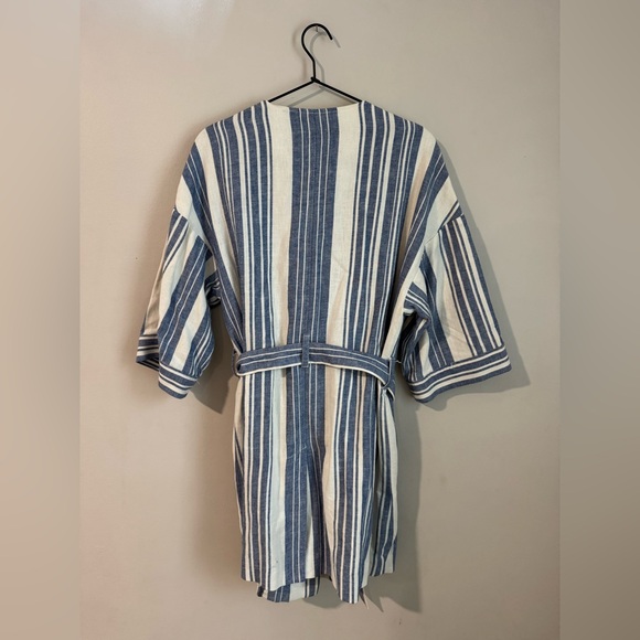 Anthropologie Elevenses North Channel Jacket Blue and White Striped - Picture 10 of 13